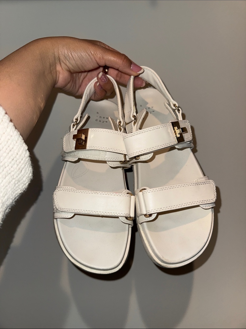 Women’s Cream Adjustable Strap Sandals A New Day 8